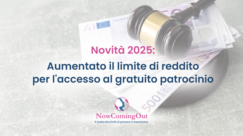 Nel 2025 cambiano le regole per l’accesso al gratuito patrocinio per le persone transgender