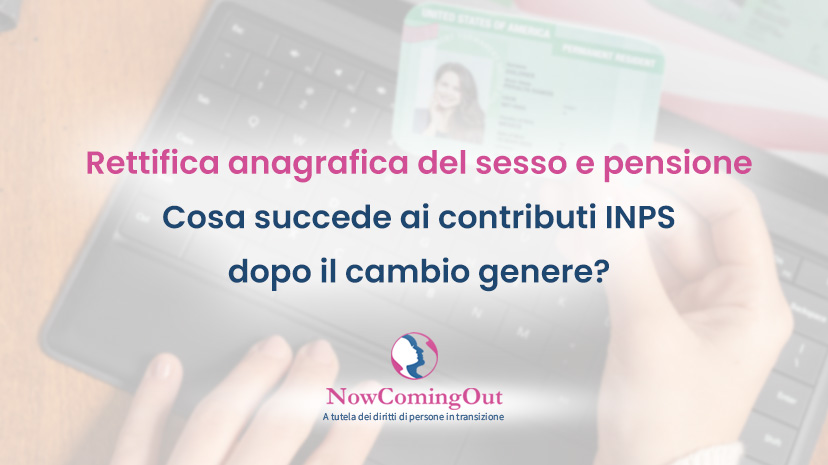 Cambio anagrafico e aggiornamento codice fiscale dopo rettifica sesso